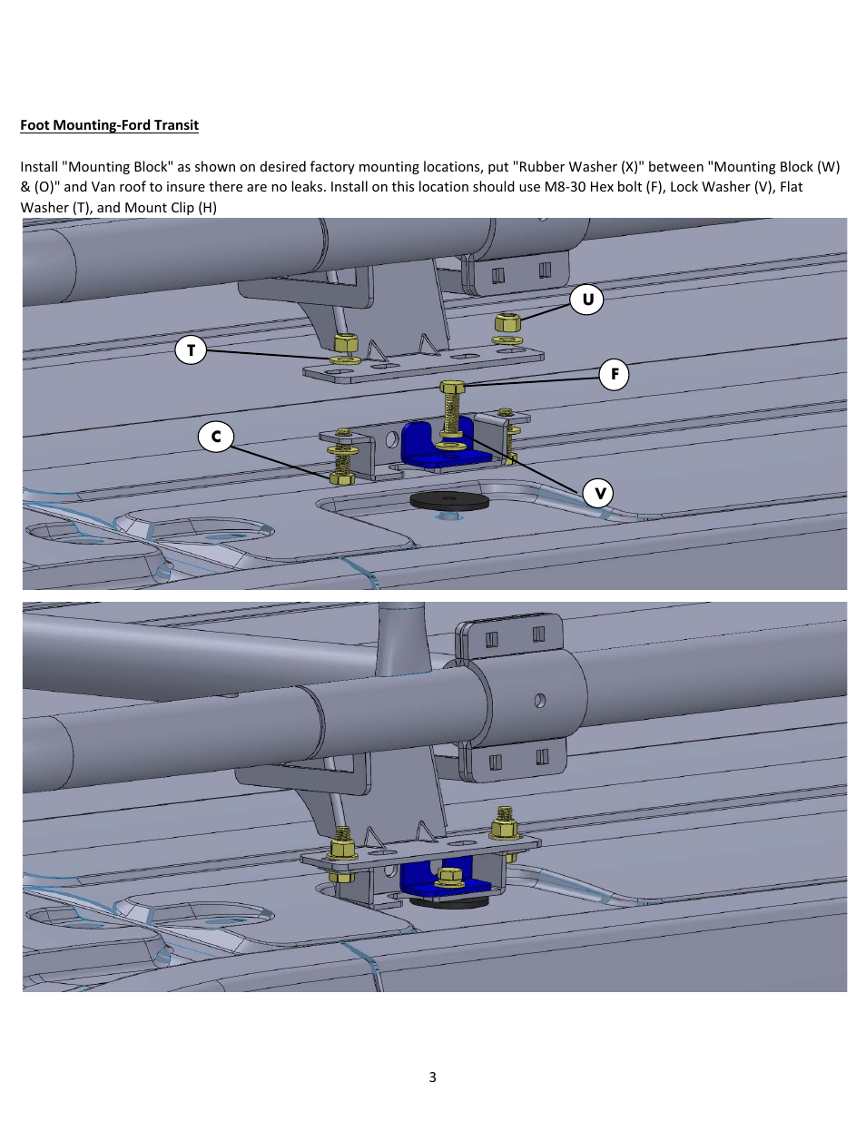 Kargo Master Full Size Van Top Mount Ladder Rack User Manual | Page 5 / 9