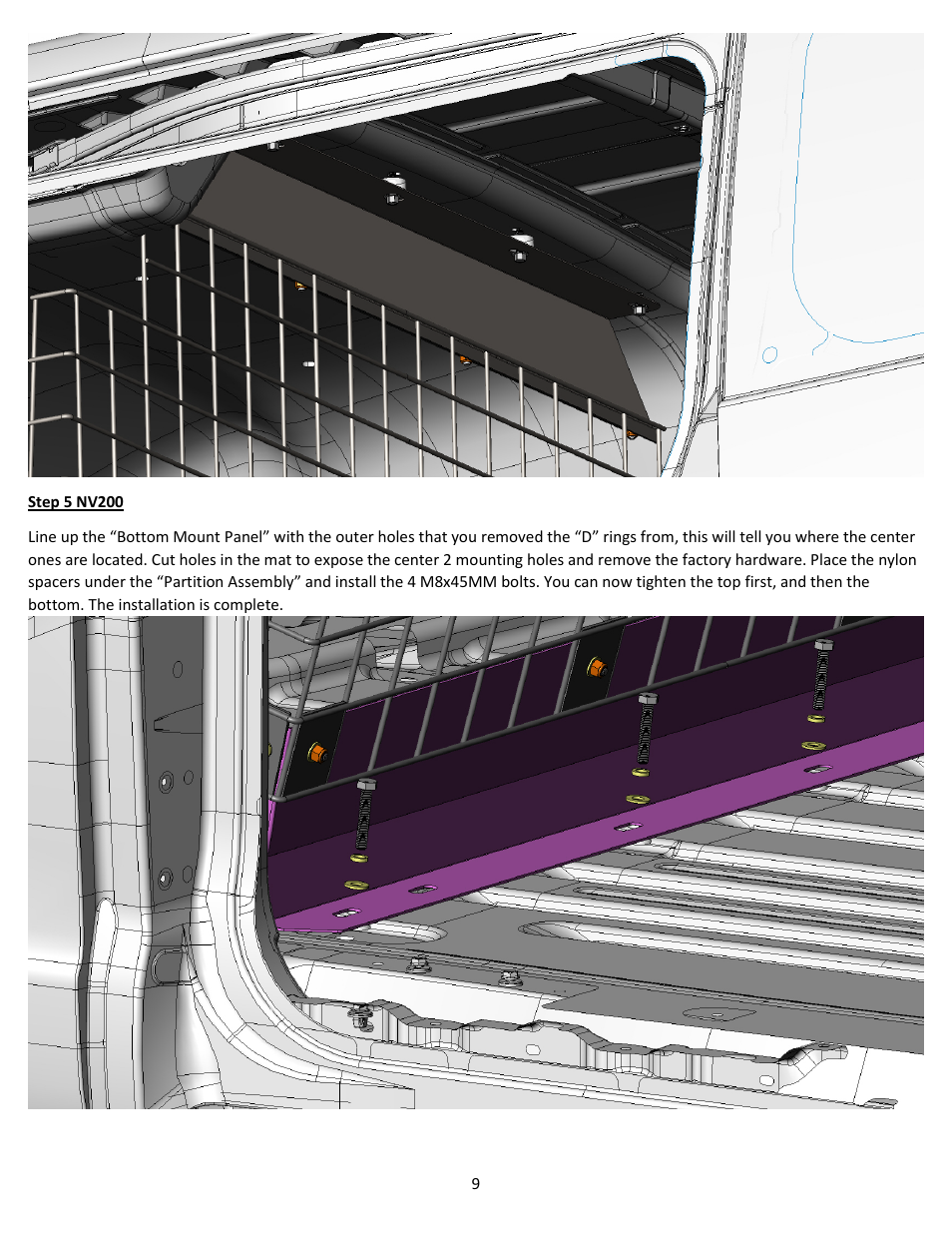 Kargo Master Transit Connect/Nv200 Wire Partition (40668) User Manual | Page 10 / 11