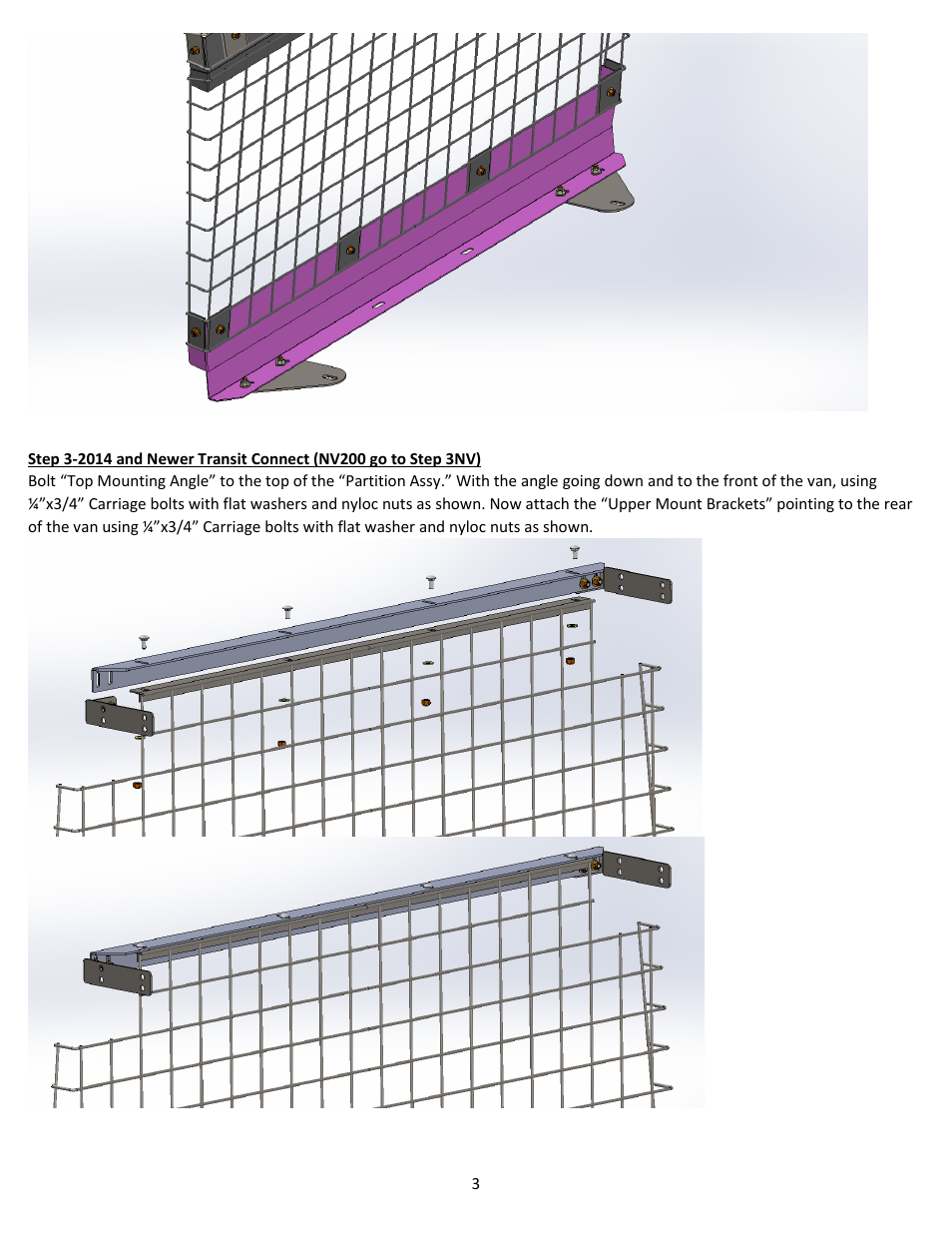 Kargo Master Transit Connect/Nv200 Wire Partition (40668) User Manual | Page 4 / 11