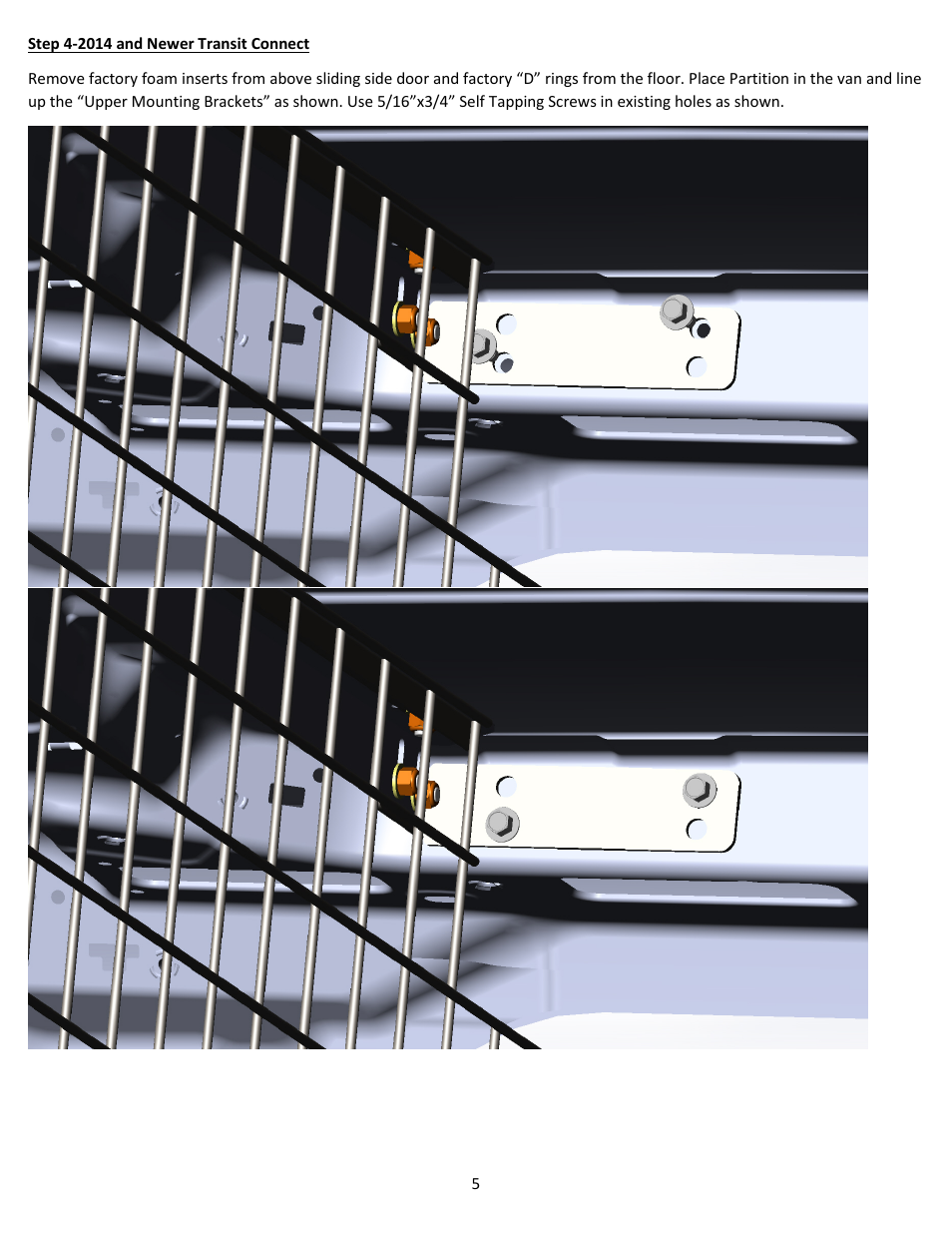 Kargo Master Transit Connect/Nv200 Wire Partition (40668) User Manual | Page 6 / 11