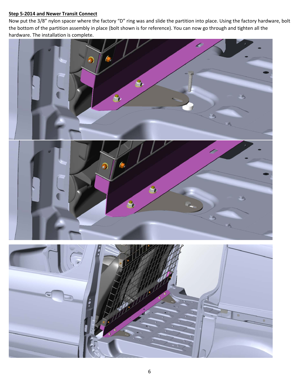 Kargo Master Transit Connect/Nv200 Wire Partition (40668) User Manual | Page 7 / 11