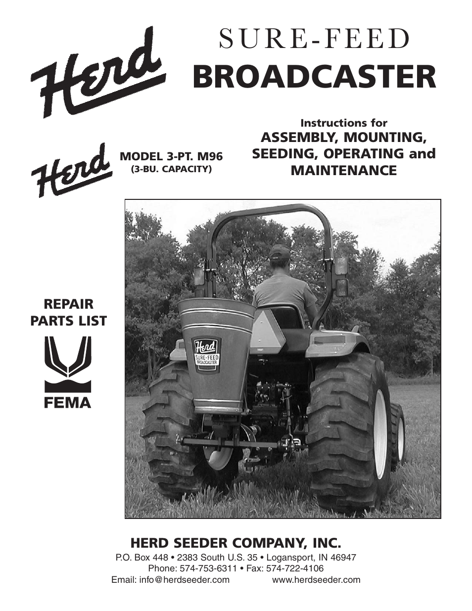 Kasco M96 Seeder User Manual | 6 pages