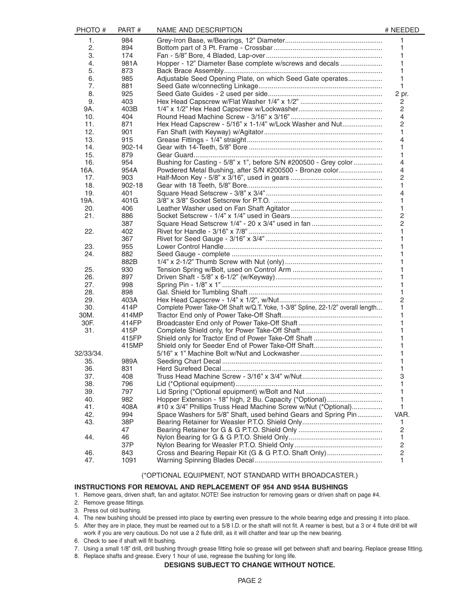 Kasco M96 Seeder User Manual | Page 3 / 6