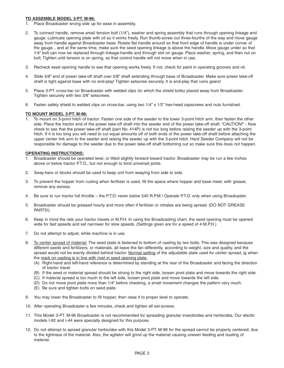 Kasco M96 Seeder User Manual | Page 4 / 6