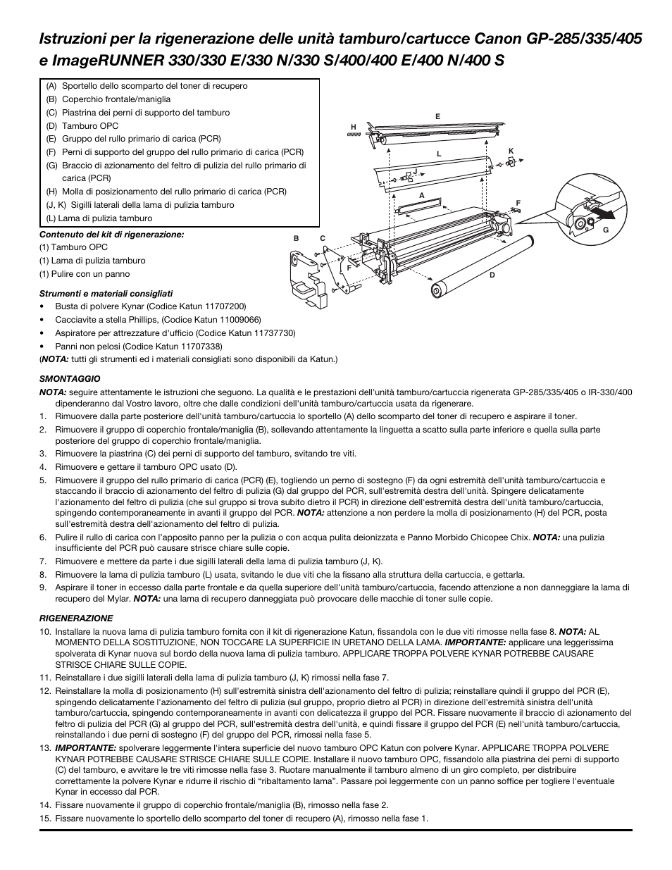 Katun Canon ImageRUNNER 400 S Drum Unit/Cartridges User Manual | Page 2 / 7