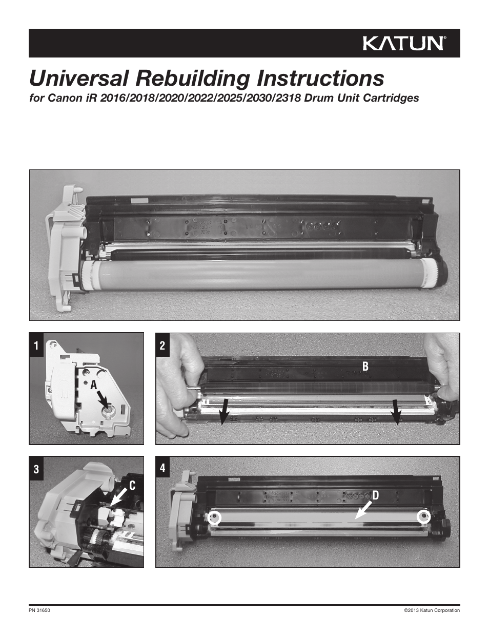 Katun Canon iR-2020/2020i Drum Unit Cartridges User Manual | 8 pages