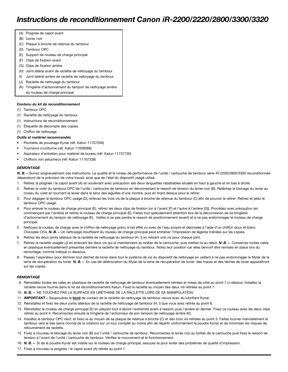 Katun Canon imageRunner-3300i Drum Unit Cartridges User Manual | Page 5 / 9