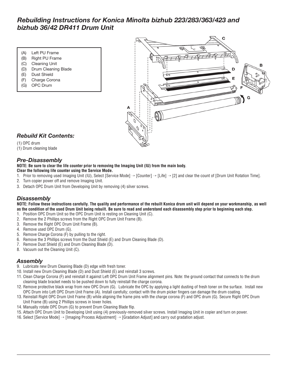 Katun KNM 223 Drum Kit User Manual | Page 2 / 8