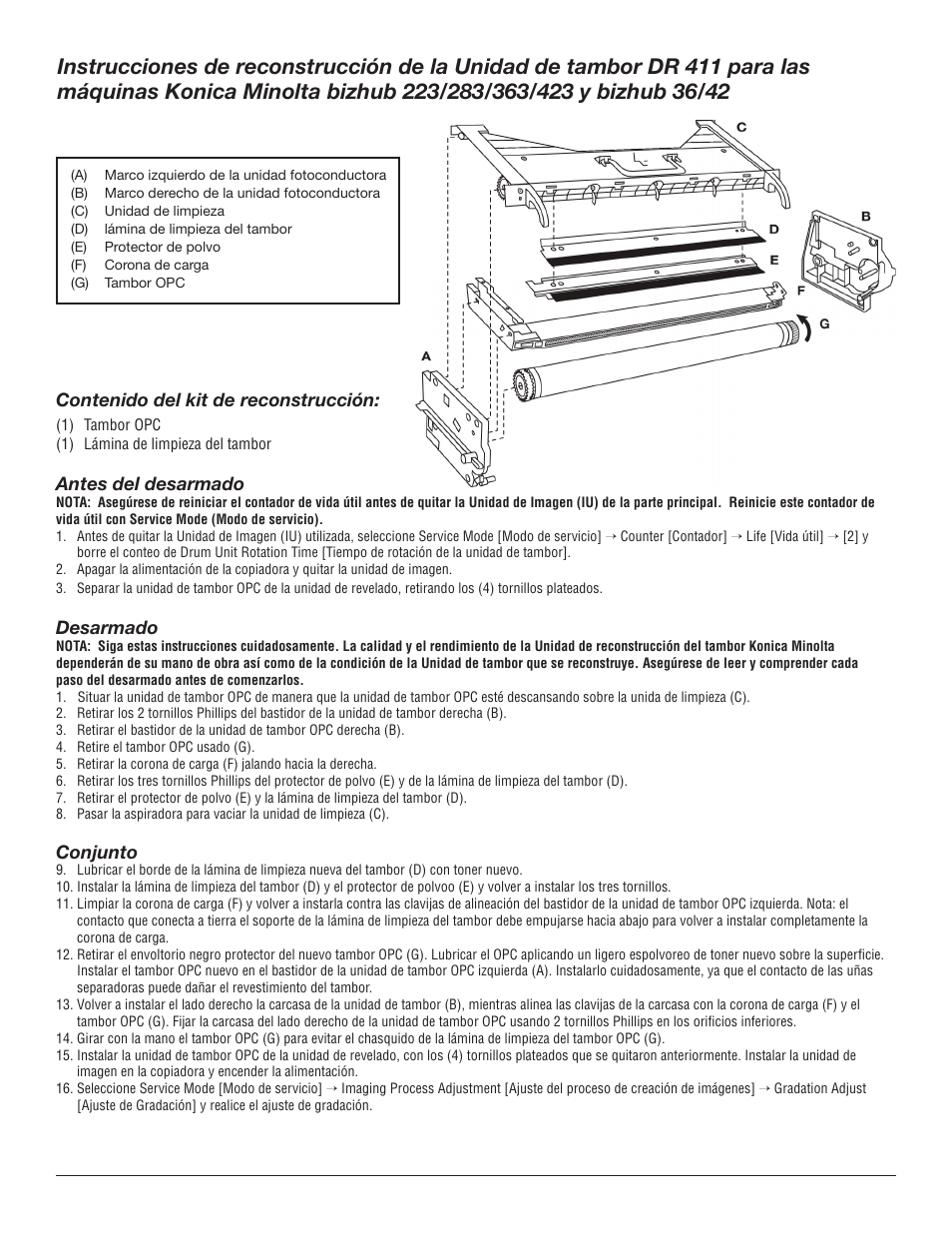 Katun KNM 223 Drum Kit User Manual | Page 3 / 8