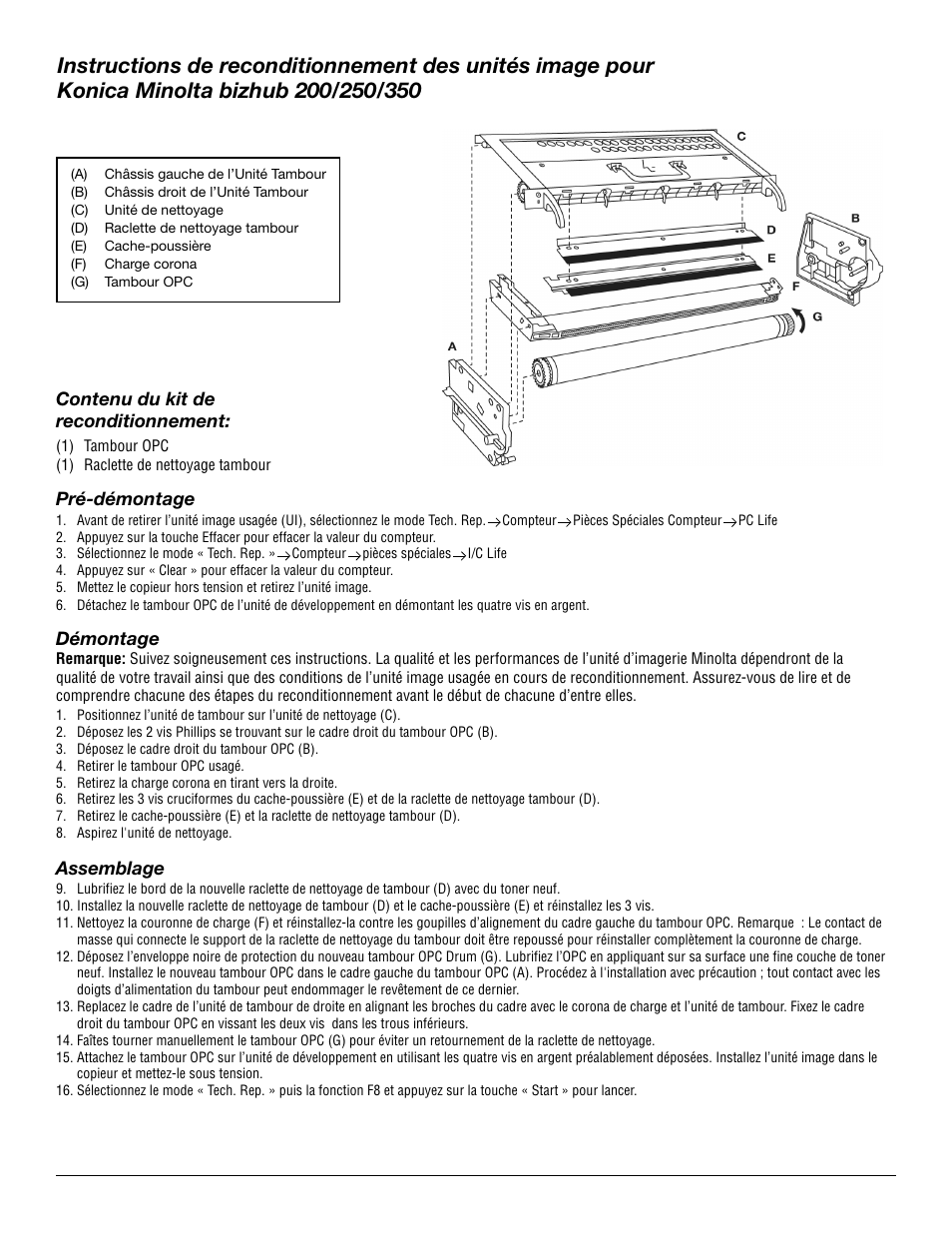 Katun Konica Minolta bizhub 350 Imaging Unit User Manual | Page 4 / 8