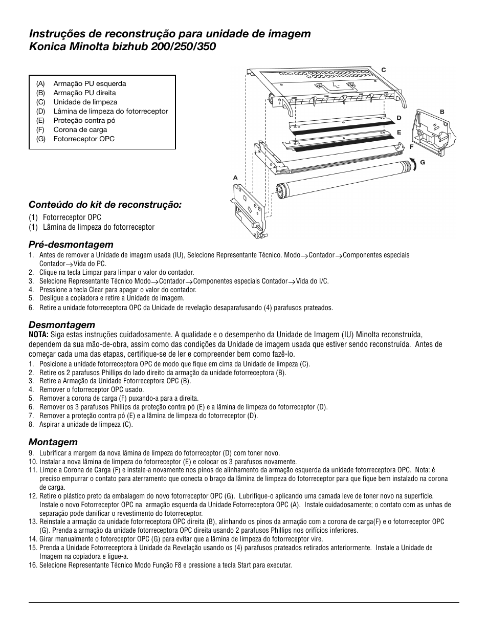 Katun Konica Minolta bizhub 350 Imaging Unit User Manual | Page 7 / 8