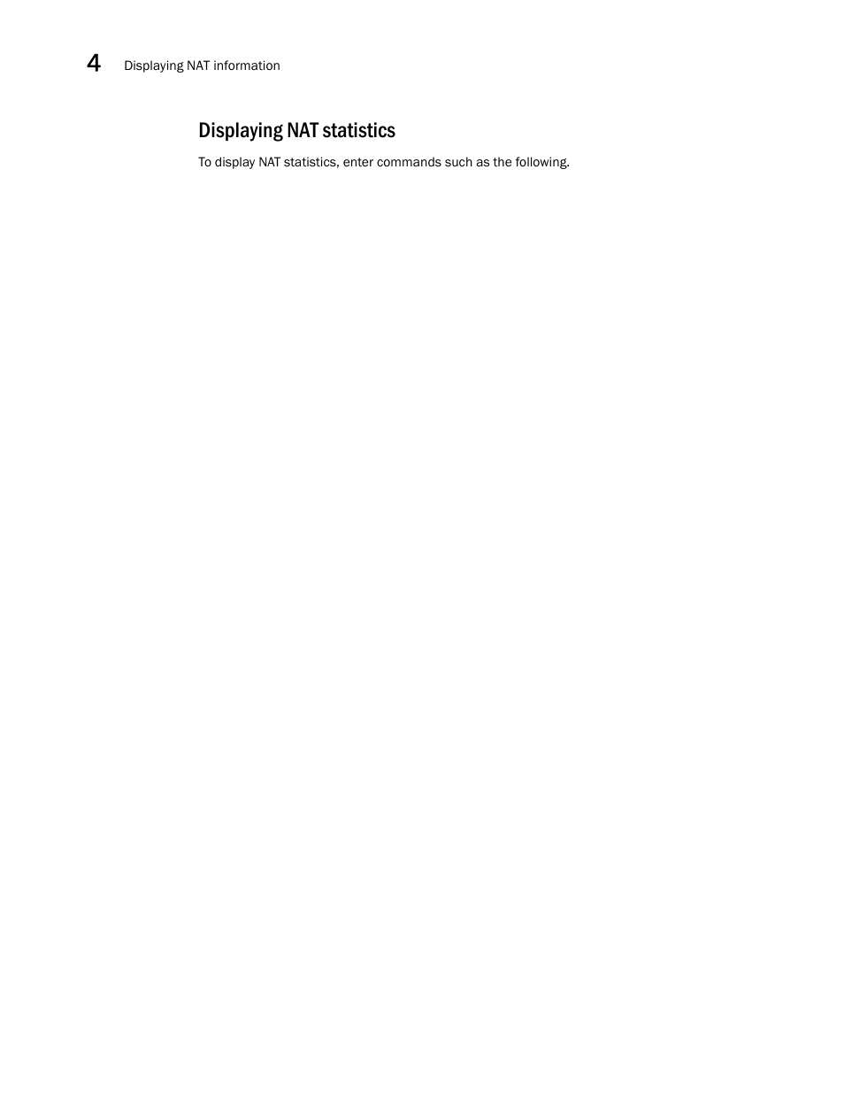 Displaying nat statistics | Brocade Communications Systems ServerIron ADX 12.4.00a User Manual | Page 122 / 226