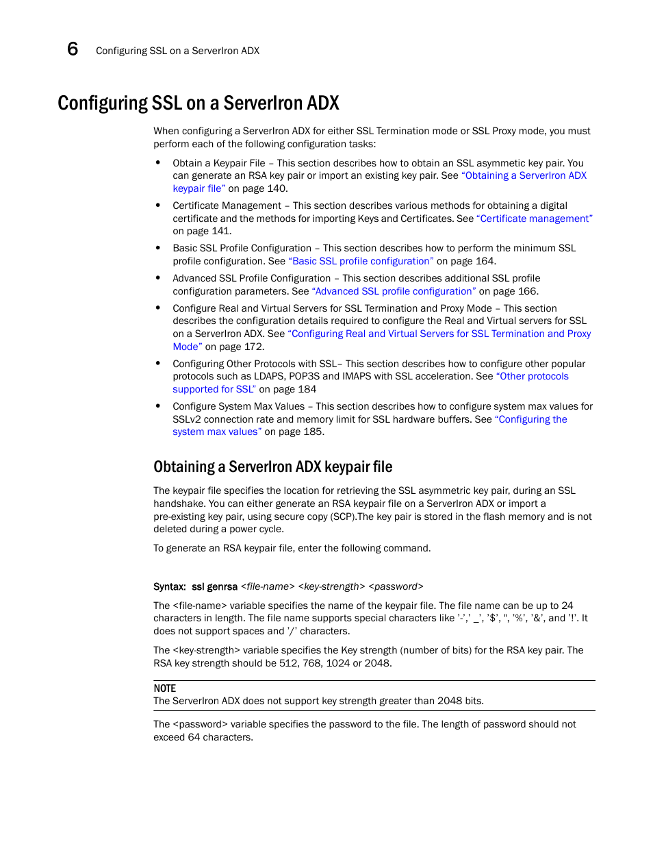 Configuring ssl on a serveriron adx, Obtaining a serveriron adx keypair file | Brocade Communications Systems ServerIron ADX 12.4.00a User Manual | Page 154 / 226