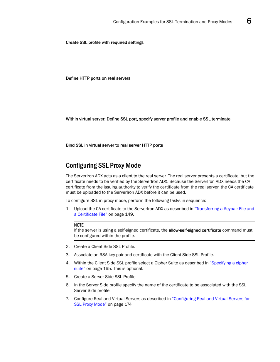 Configuring ssl proxy mode | Brocade Communications Systems ServerIron ADX 12.4.00a User Manual | Page 191 / 226