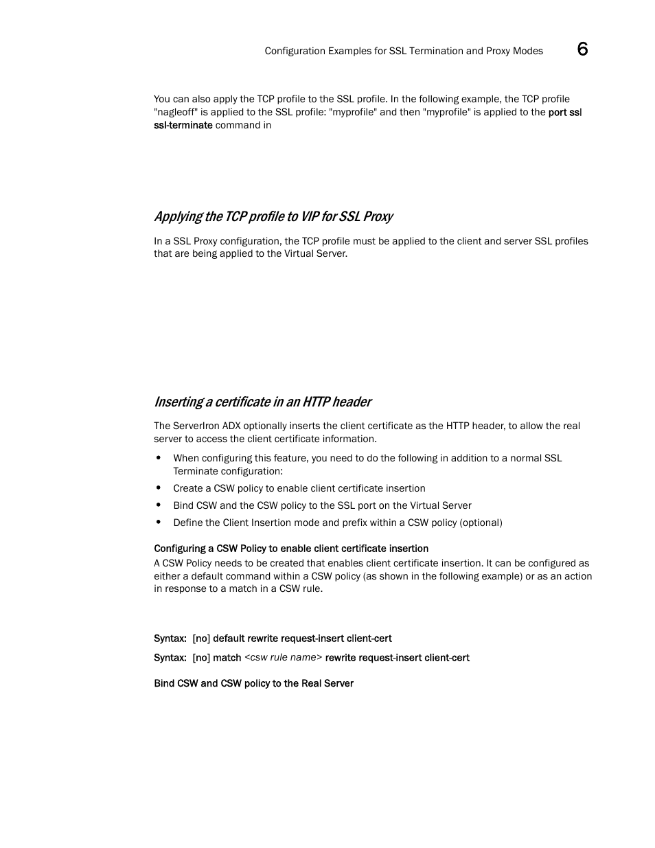 Applying the tcp profile to vip for ssl proxy | Brocade Communications Systems ServerIron ADX 12.4.00a User Manual | Page 197 / 226