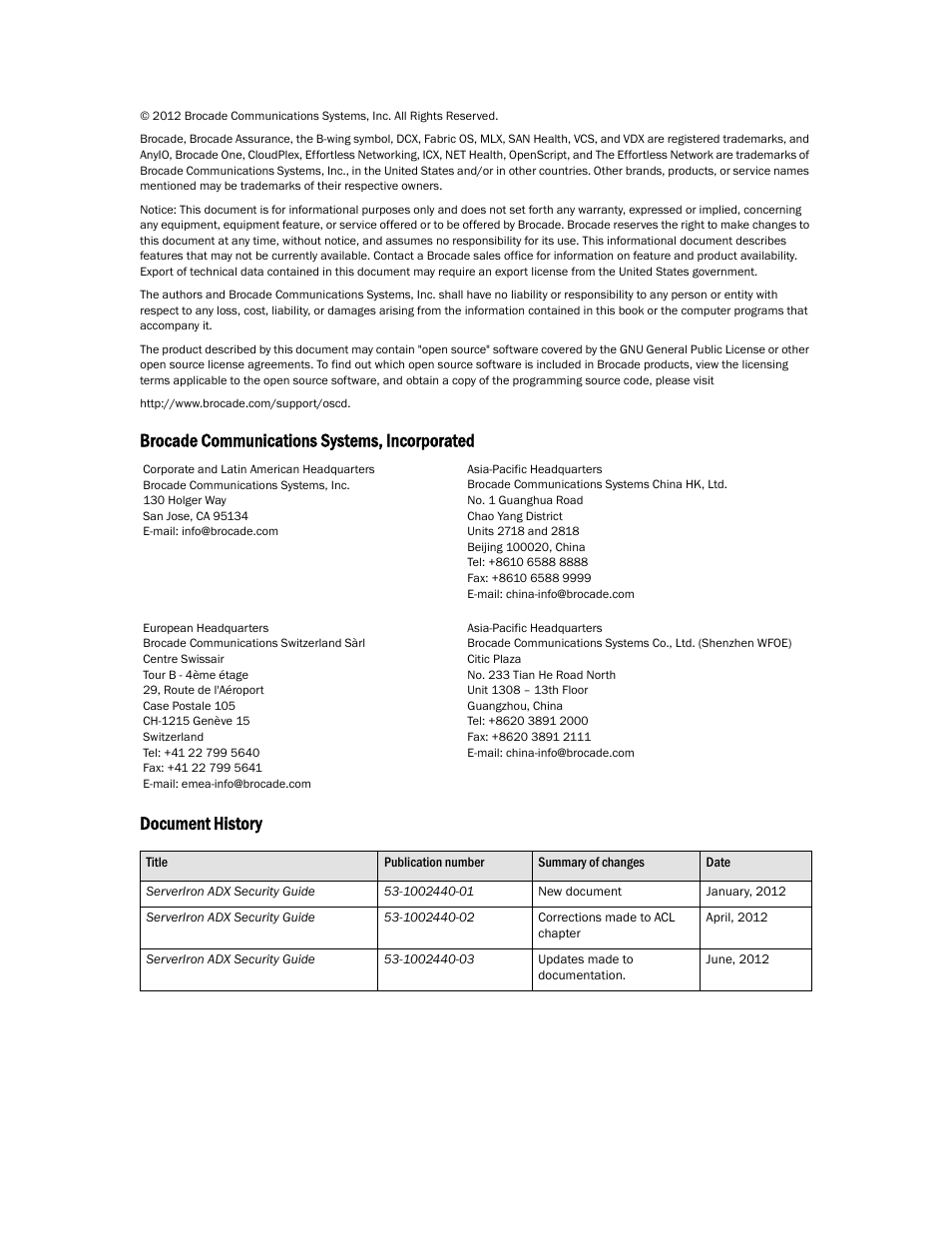Brocade Communications Systems ServerIron ADX 12.4.00a User Manual | Page 2 / 226