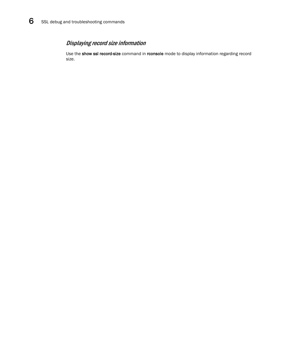 Displaying record size information | Brocade Communications Systems ServerIron ADX 12.4.00a User Manual | Page 212 / 226