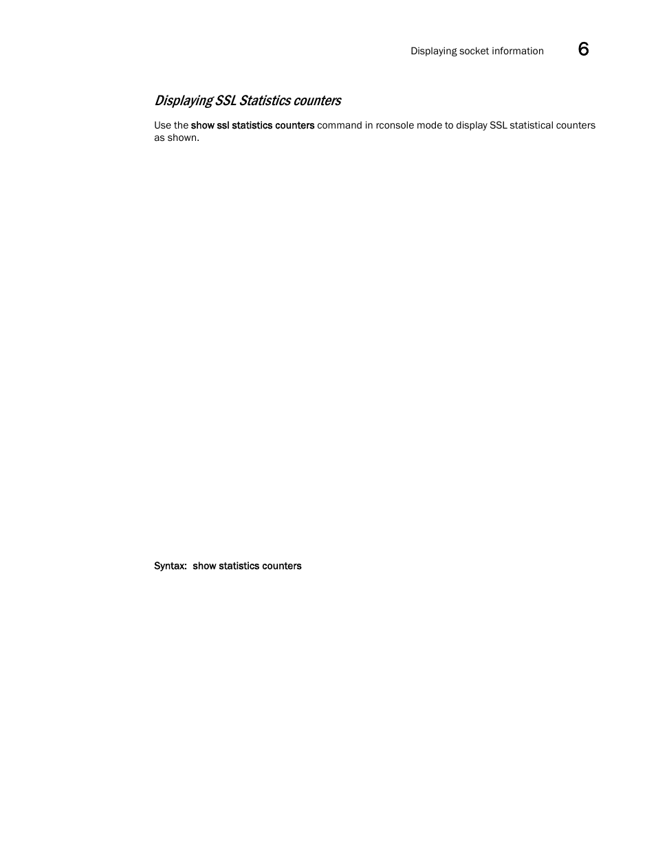 Displaying ssl statistics counters | Brocade Communications Systems ServerIron ADX 12.4.00a User Manual | Page 217 / 226