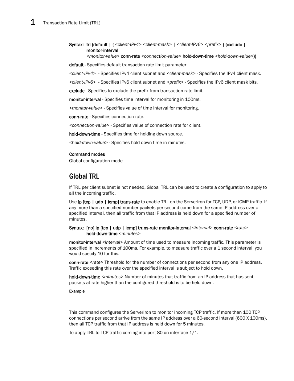 Global trl | Brocade Communications Systems ServerIron ADX 12.4.00a User Manual | Page 28 / 226