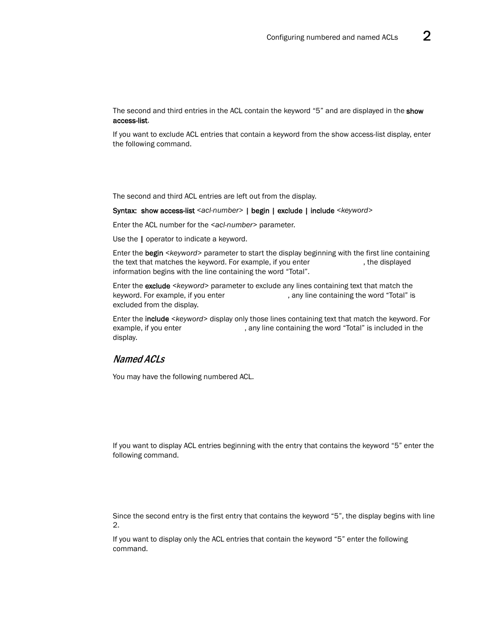 Named acls | Brocade Communications Systems ServerIron ADX 12.4.00a User Manual | Page 79 / 226