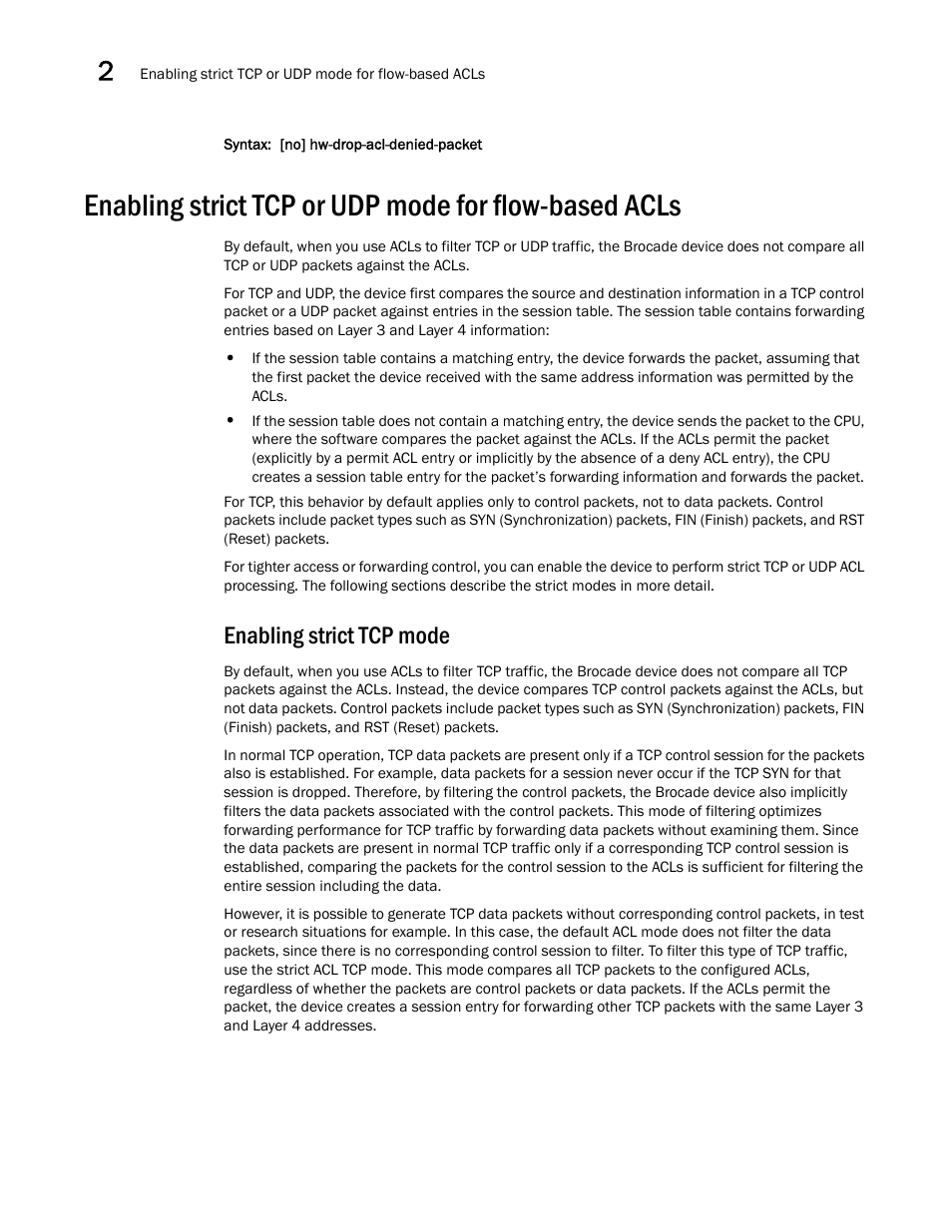 Enabling strict tcp mode | Brocade Communications Systems ServerIron ADX 12.4.00a User Manual | Page 90 / 226