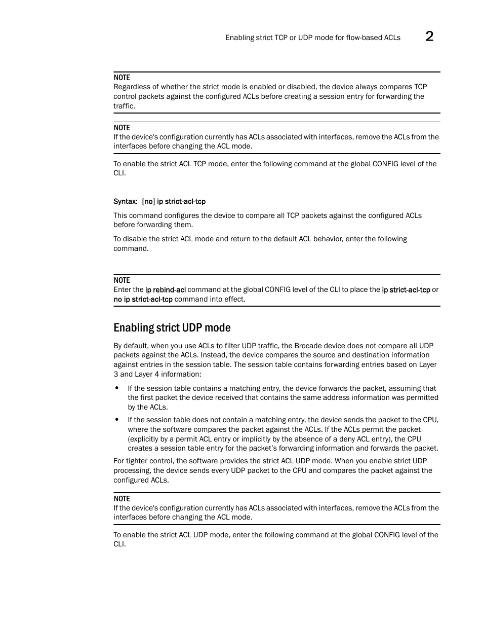 Enabling strict udp mode | Brocade Communications Systems ServerIron ADX 12.4.00a User Manual | Page 91 / 226