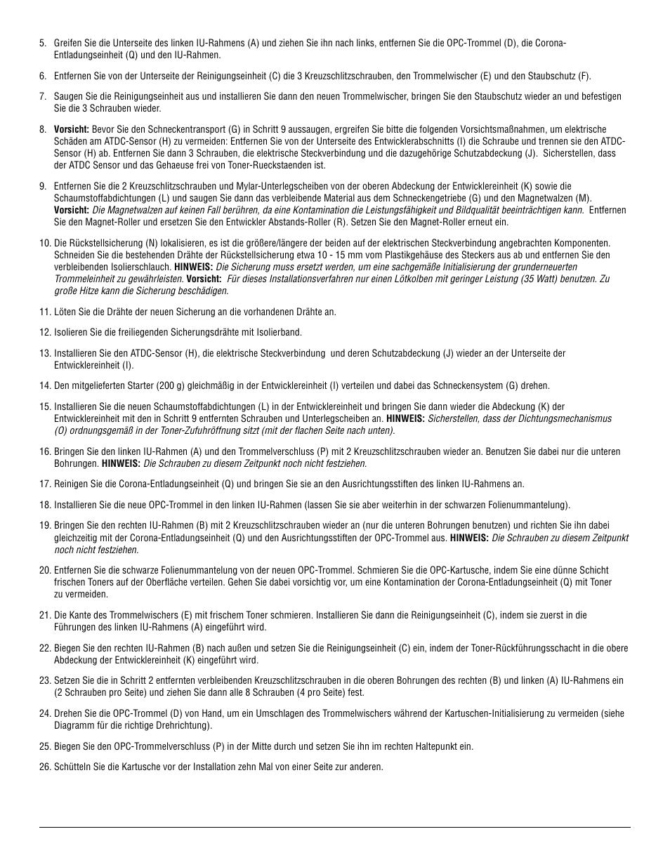 Katun Minolta Di 351F Imaging Unit User Manual | Page 10 / 12