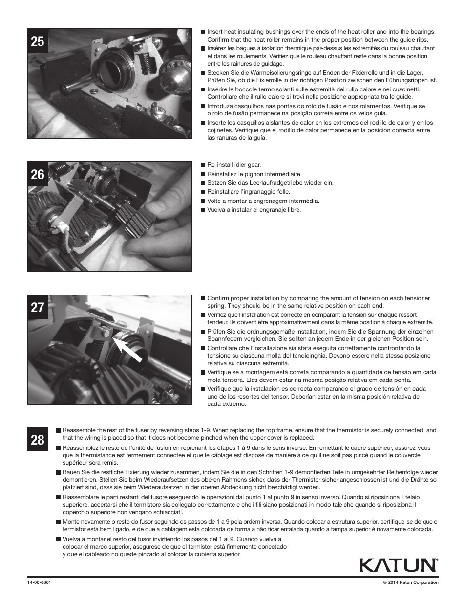 Katun Ricoh Aficio MP 3228C-series Fuser Belt User Manual | Page 6 / 6