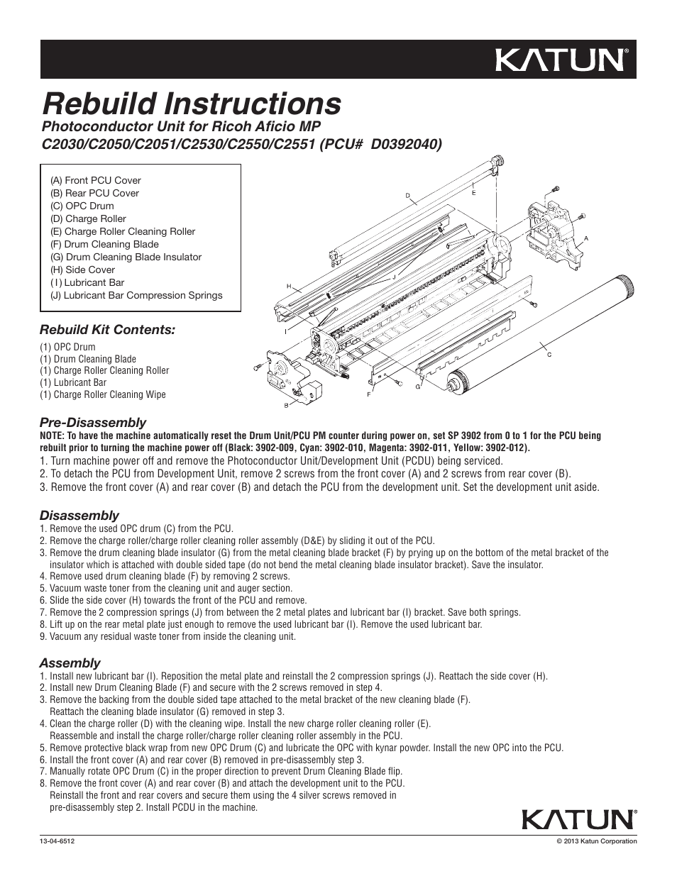 Katun Ricoh C2030 User Manual | 6 pages