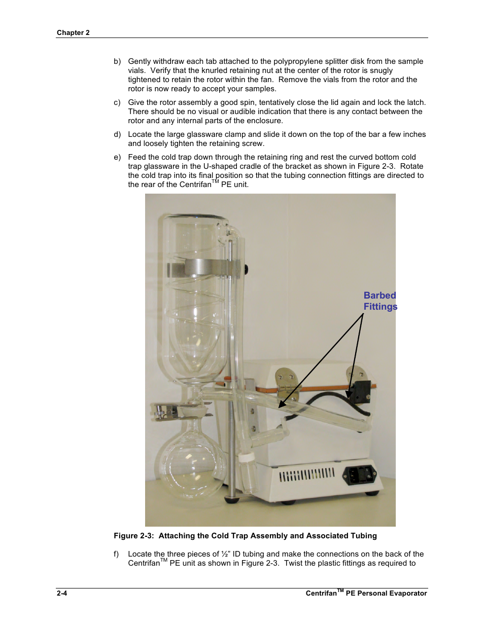 Barbed fittings | KD Scientific Centrifan PE User Manual | Page 20 / 40