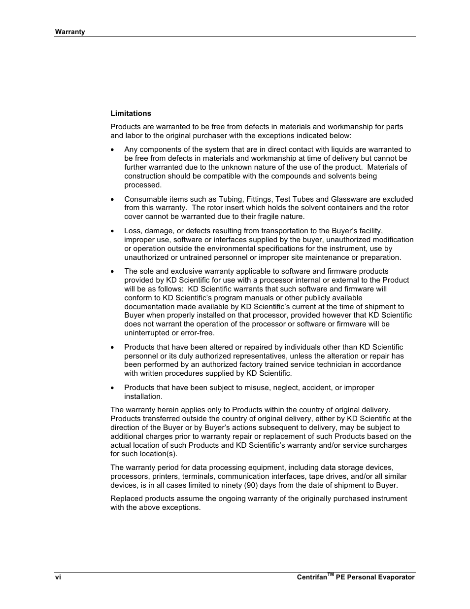 KD Scientific Centrifan PE User Manual | Page 6 / 40