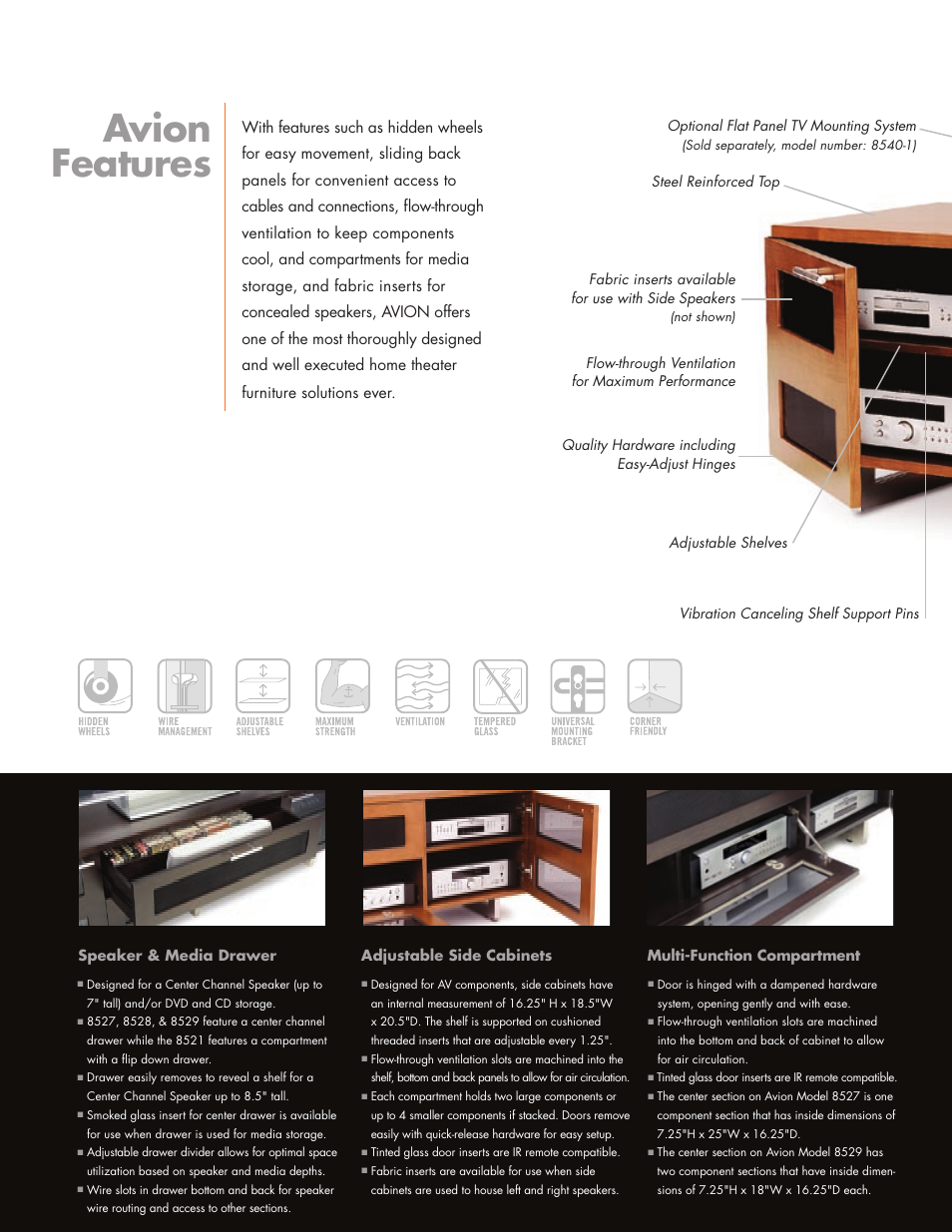 Avion features | BDI Avion 8521 User Manual | Page 2 / 5