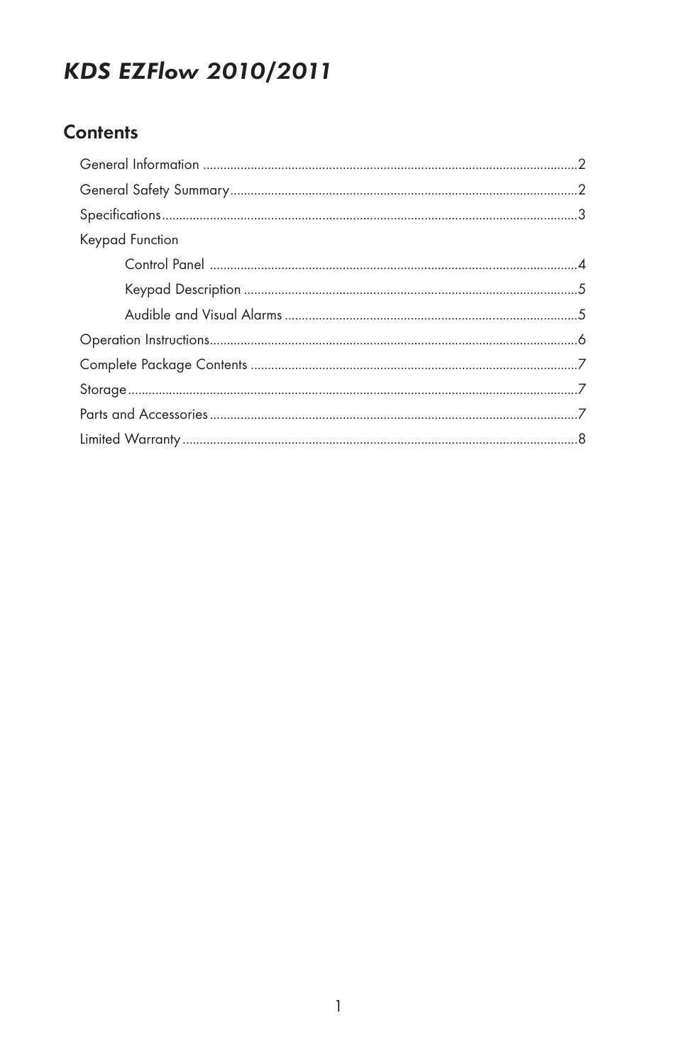 KD Scientific EZFLOW 2010 User Manual | Page 2 / 9