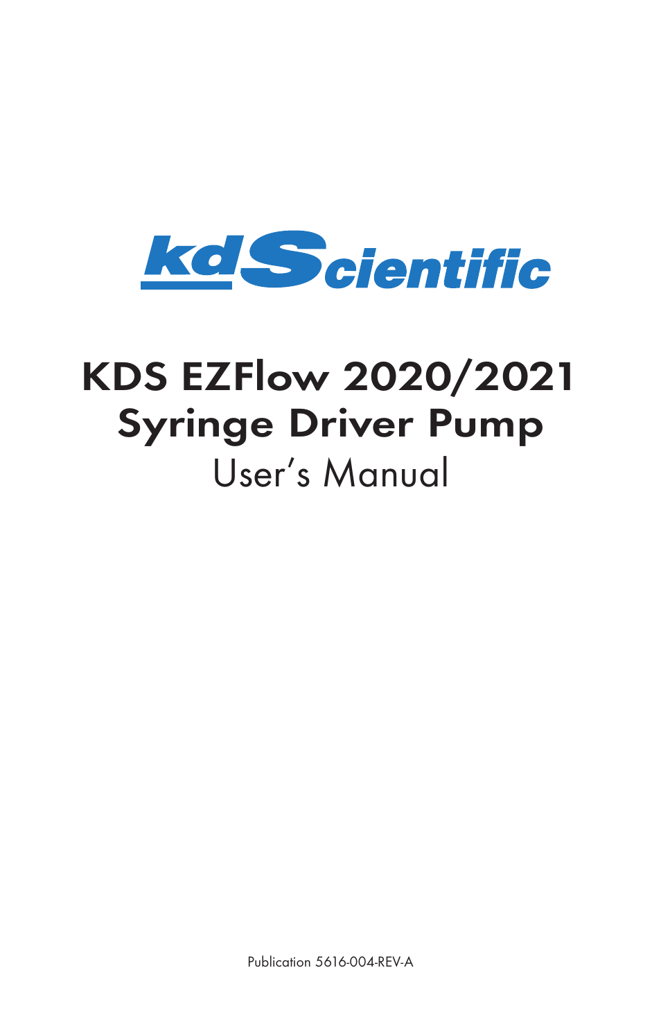 KD Scientific EZFLOW 2020 User Manual | 8 pages