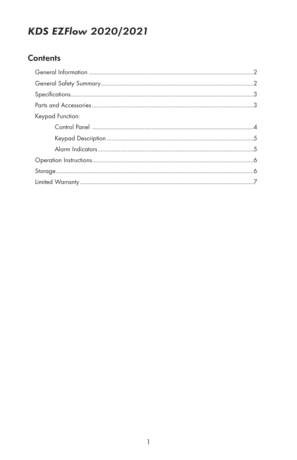 KD Scientific EZFLOW 2020 User Manual | Page 2 / 8