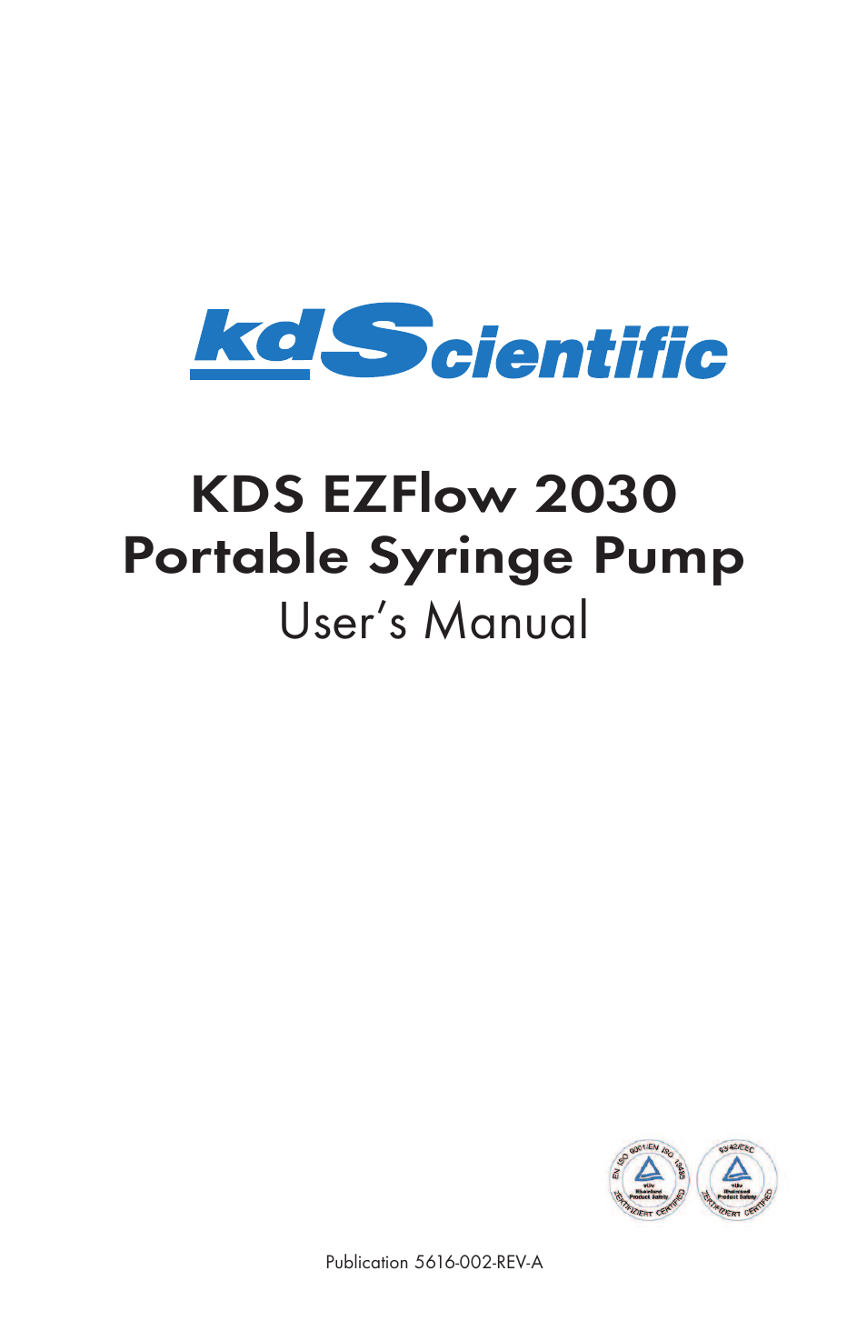 KD Scientific EZFLOW 2030 User Manual | 9 pages