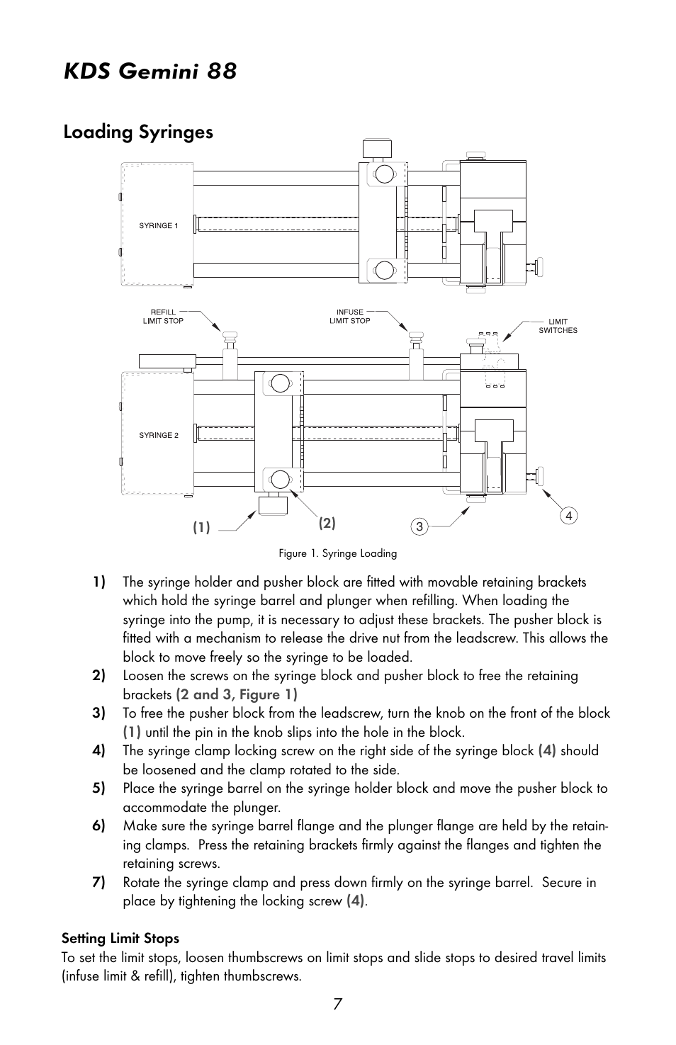 Kds gemini 88, Loading syringes | KD Scientific Gemini 88 User Manual | Page 9 / 33