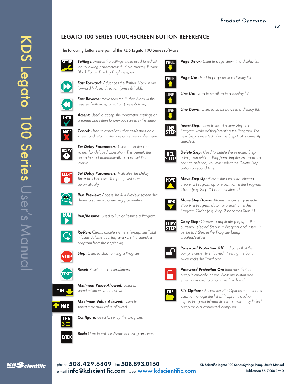KD Scientific Legato 100 Series User Manual | Page 12 / 71