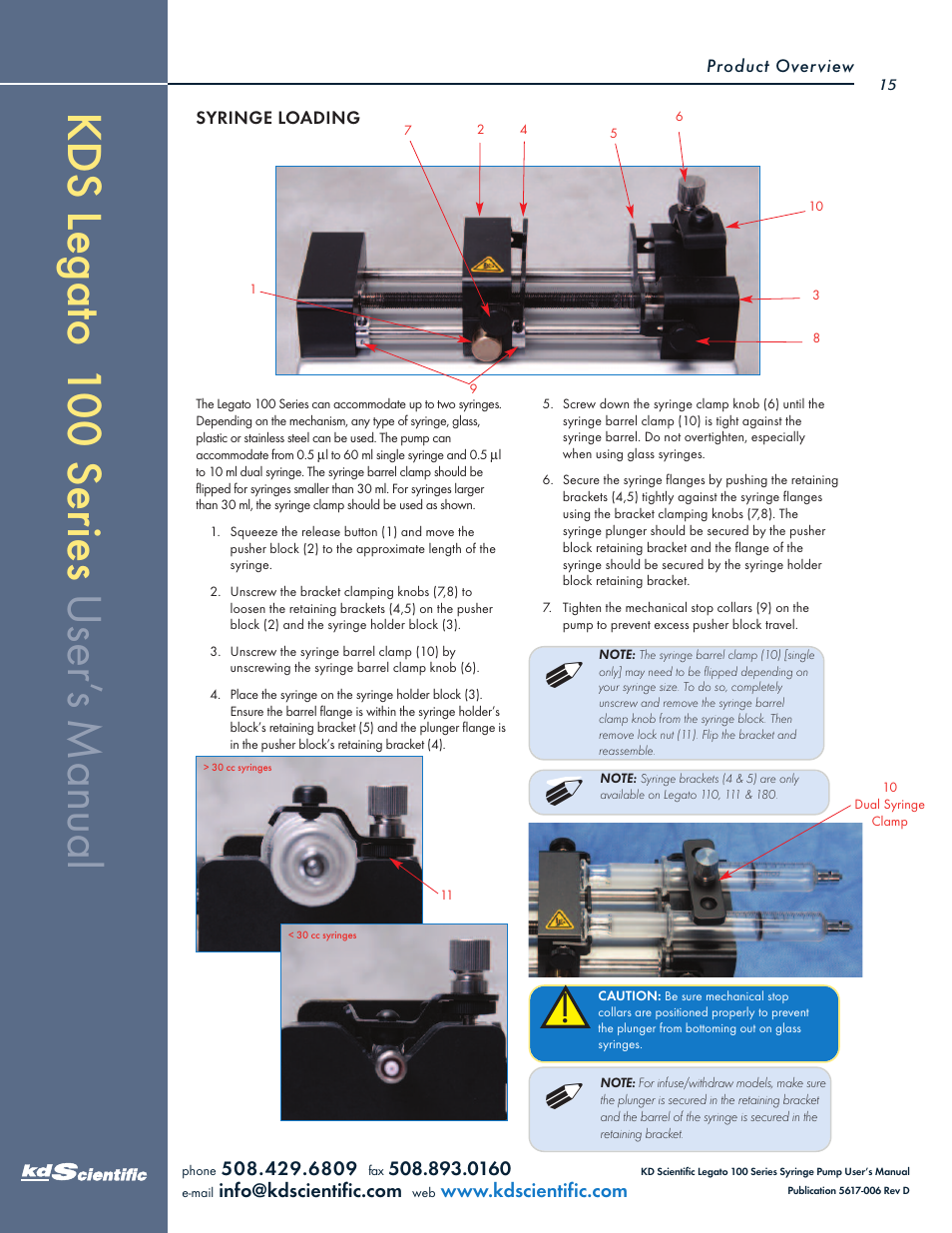 KD Scientific Legato 100 Series User Manual | Page 15 / 71