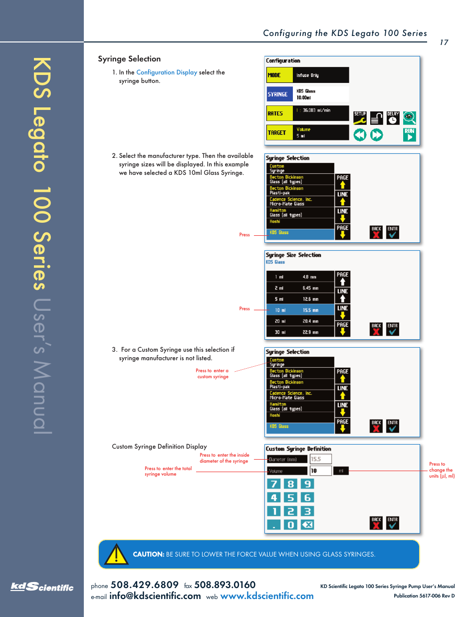 KD Scientific Legato 100 Series User Manual | Page 17 / 71