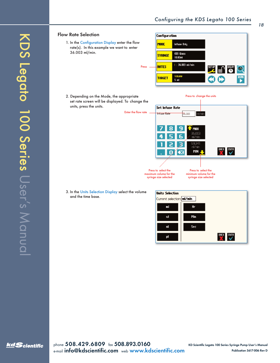 KD Scientific Legato 100 Series User Manual | Page 18 / 71