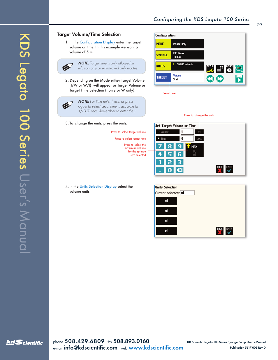 KD Scientific Legato 100 Series User Manual | Page 19 / 71