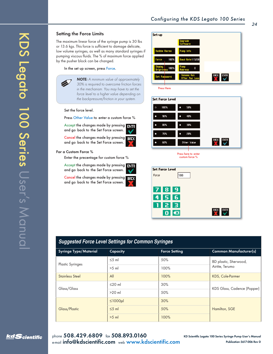 KD Scientific Legato 100 Series User Manual | Page 24 / 71