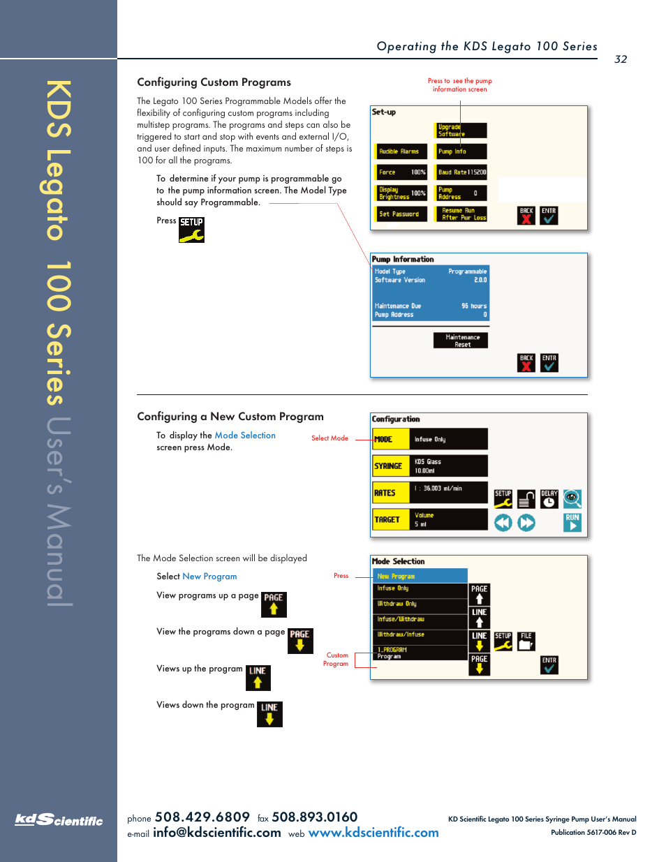 KD Scientific Legato 100 Series User Manual | Page 32 / 71