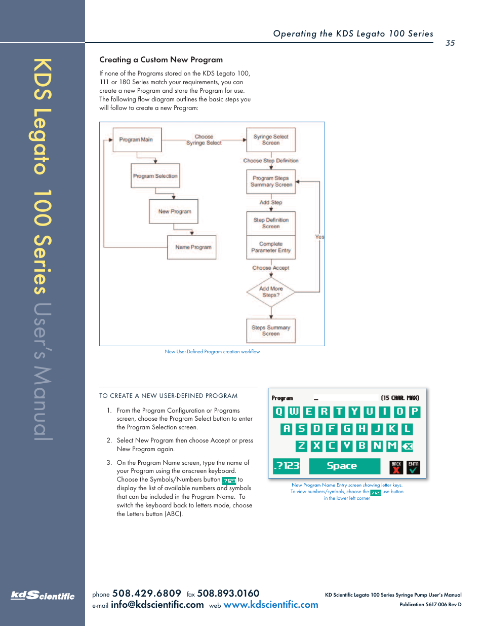 KD Scientific Legato 100 Series User Manual | Page 35 / 71