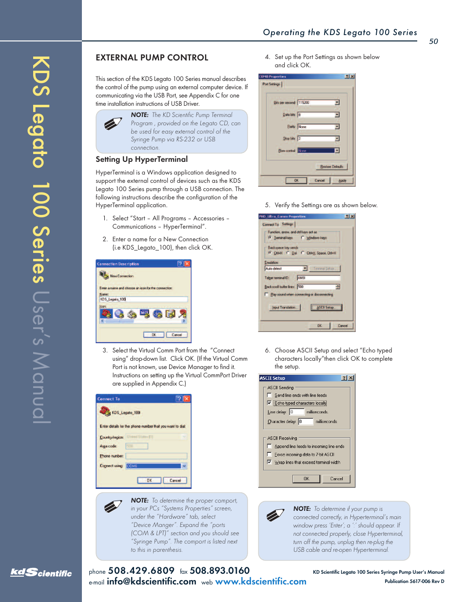 KD Scientific Legato 100 Series User Manual | Page 50 / 71