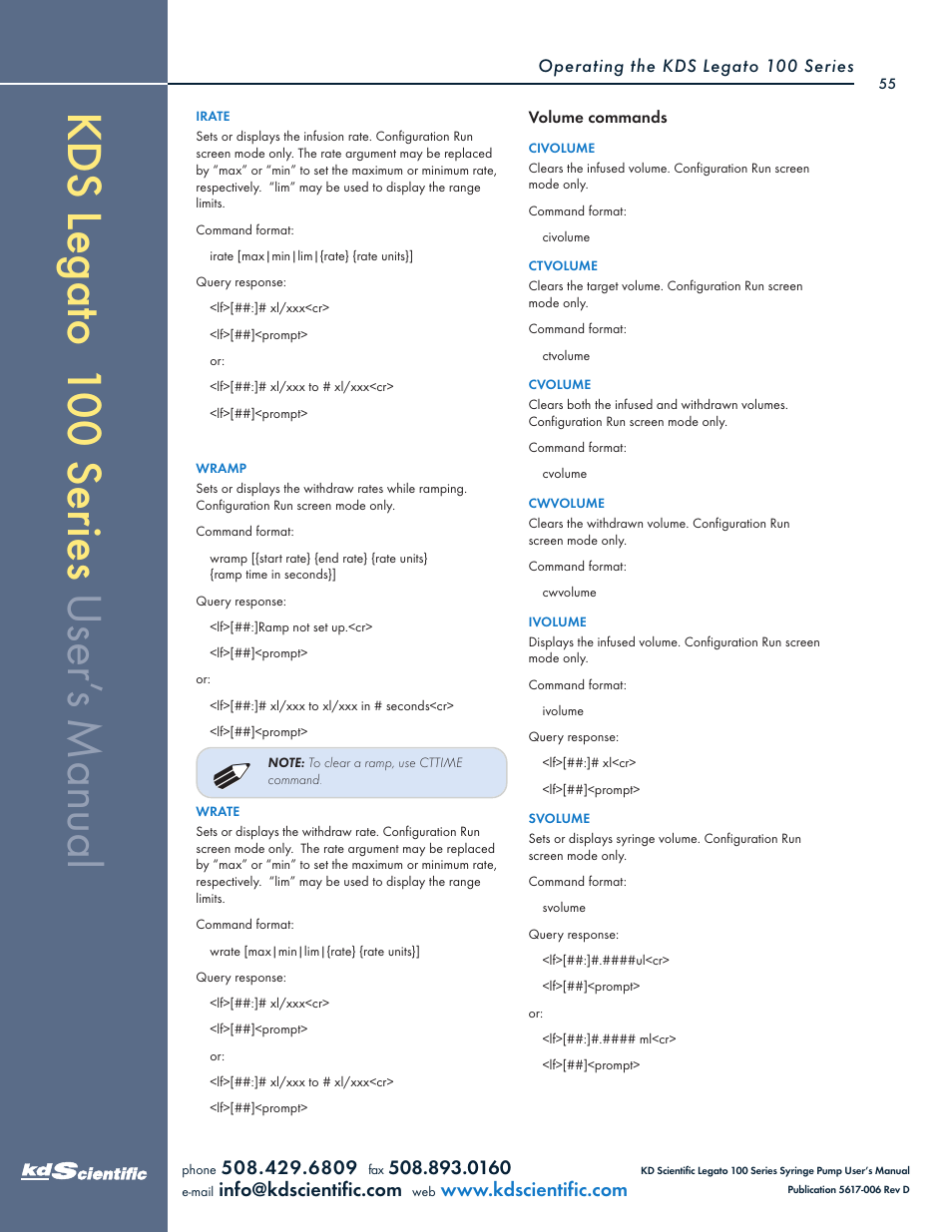 KD Scientific Legato 100 Series User Manual | Page 55 / 71