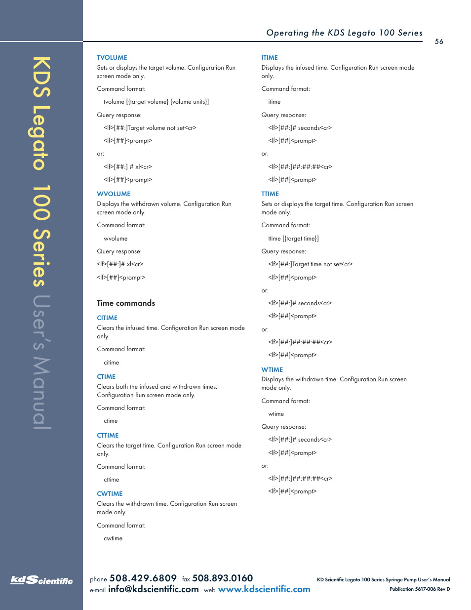 KD Scientific Legato 100 Series User Manual | Page 56 / 71