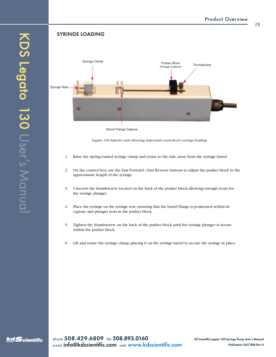 KD Scientific Legato 130 Series User Manual | Page 15 / 70