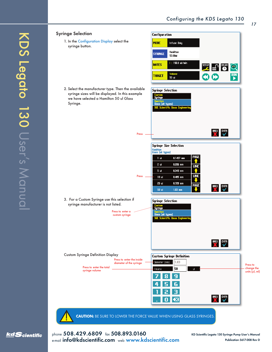 KD Scientific Legato 130 Series User Manual | Page 17 / 70